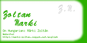 zoltan marki business card